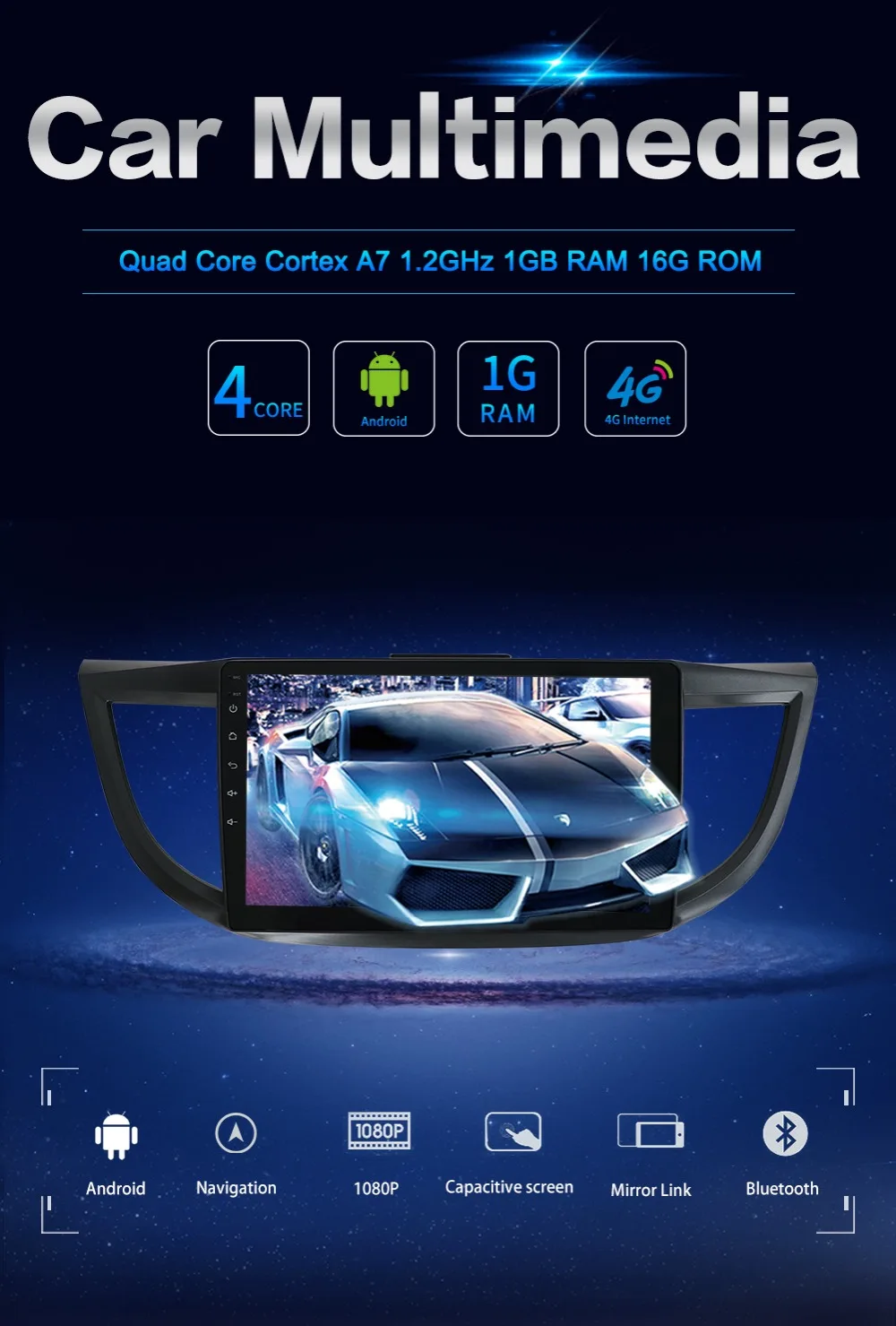 Автомобильный мультимедийный плеер Android 9 автомобильный dvd gps плеер для Honda CRV 2012 с автомобильным Радио Видео плеером gps навигация автомобиля стерео gps