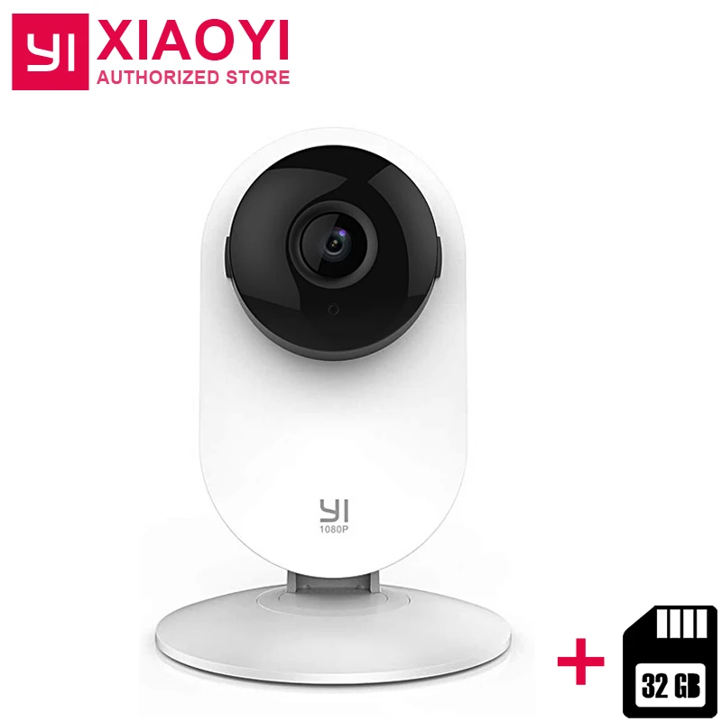 Оригинальная домашняя камера Xiaoyi YI 1080 P + 32G карта ночного видения Обнаружение