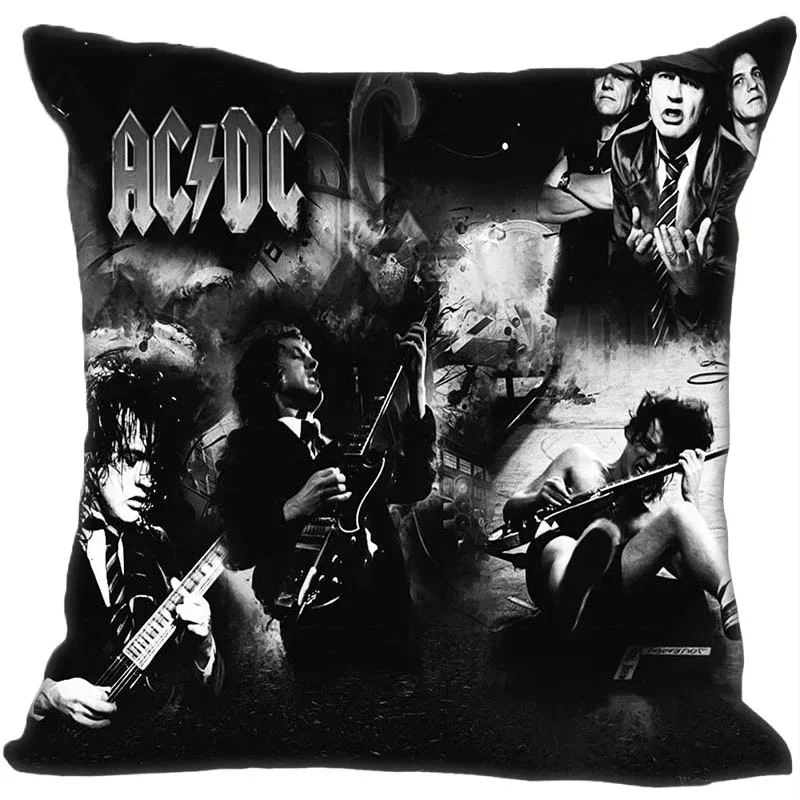 

Custom Decorative Pillowcase Music Band Acdc Style Square Zippered Pillow Cover 35X35,40x40,45x45cm(One Side)180516-54