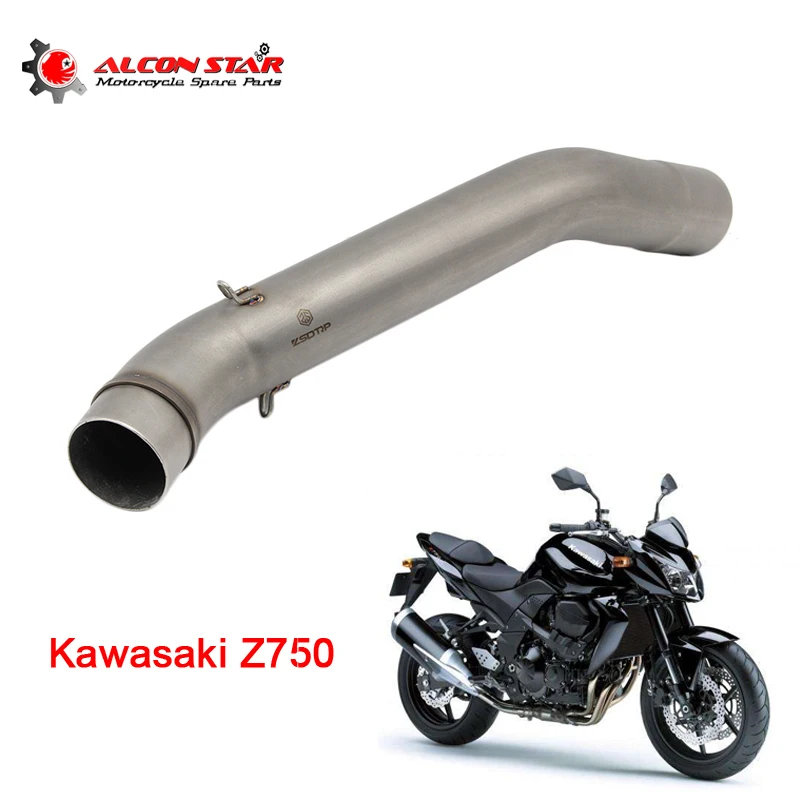 Alconstar Z750 font b Motorcycle b font Motorbike Middle Pipe font b Exhaust b font Muffler