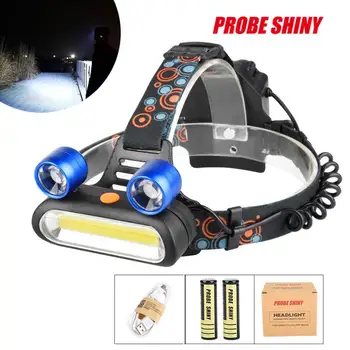 

2017 New 15000LM 2x XM-L T6 LED +COB Rechargeable 18650 Headlamp Head Light Torch Set OCTOBER31