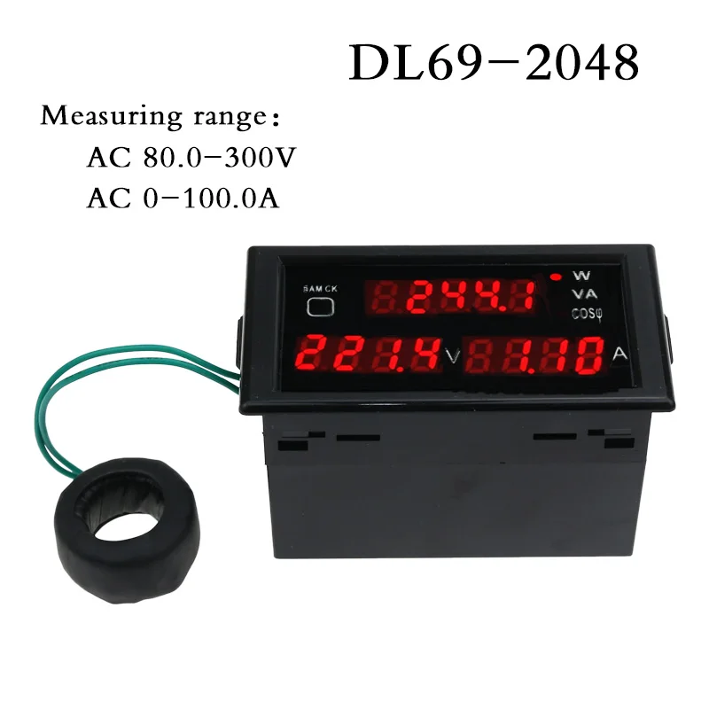 

Dl69-2048 high quality multi-function electric meter digital display ac voltage meter power factor power meter.