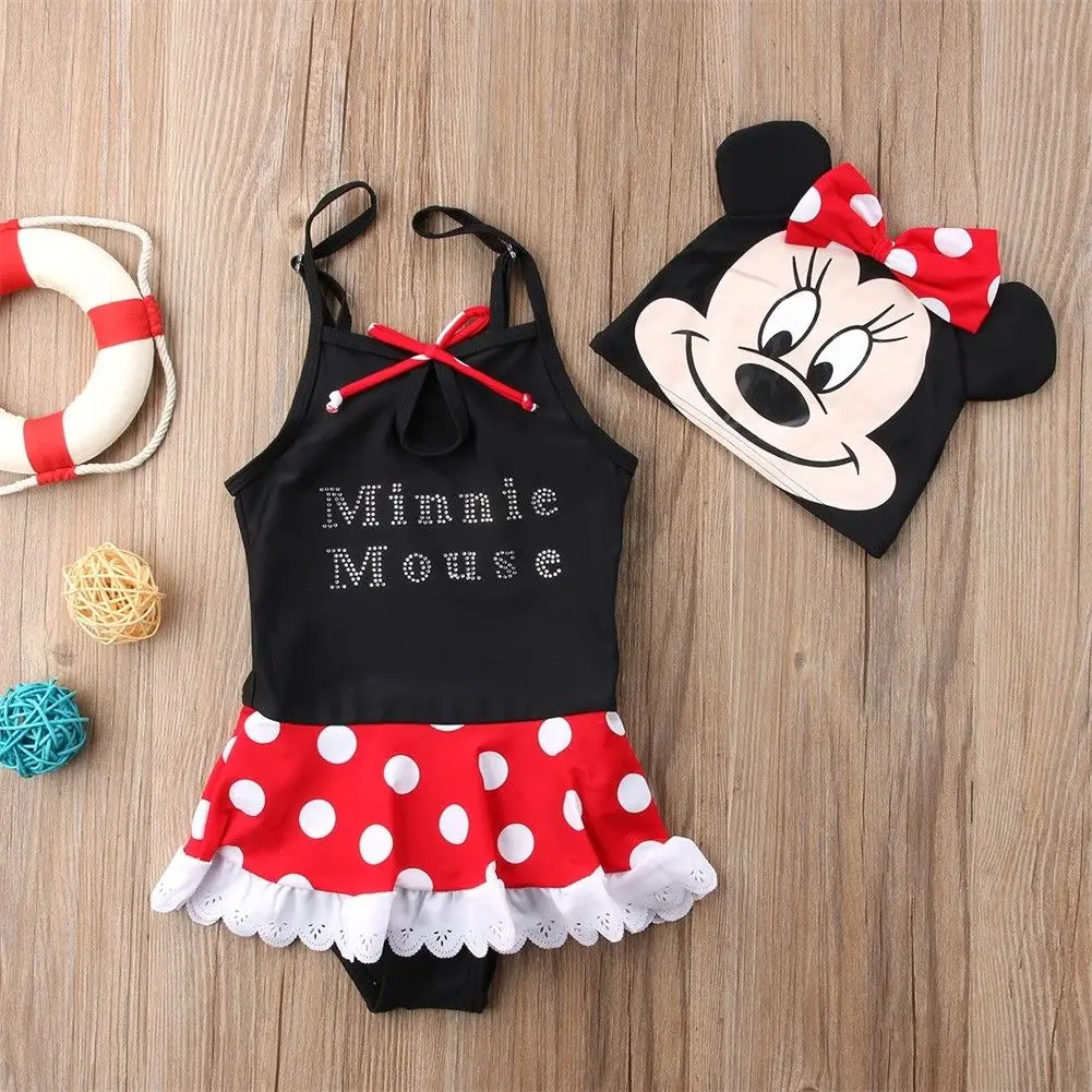

Kids Toddler Baby Girls Minnie Mouse One Piece Monokini Swimsuit Swimwear Bikini Bathing Suit Biquini Beachwear