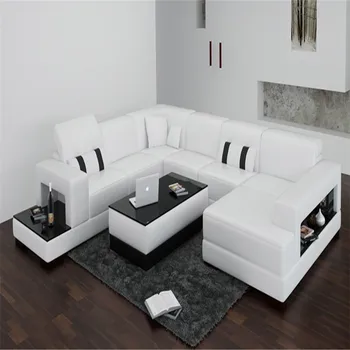 

0413-F3006 Leather reclining sectional contemporary sofa set