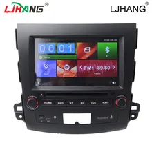 Dvd player do carro wince6.0 double din spg navigaiton para mitsubishi outlander com bluetooth rds controle de volante mapa livre