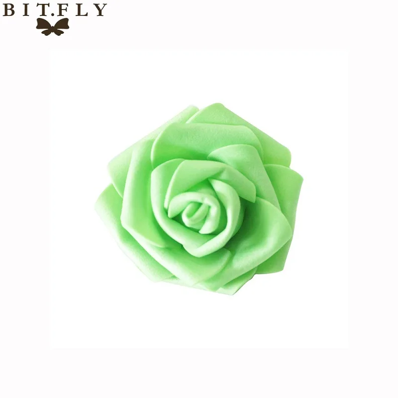 10 шт./лот 6,5 см искусственные розы головки многоцветный для свадебные букет, домашнее украшение DIY венки ремесло подарок расходные материалы - Цвет: Dark Green