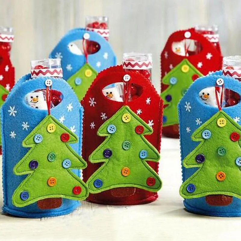 

Candy Box With Snowflake Cookie Bags New Year Christmas Gift Bags For Biscuits Snack Baking Package