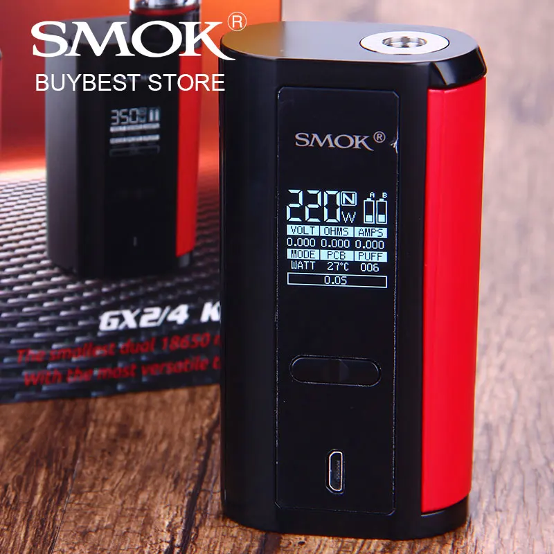 

Original SMOK GX2/4 TC MOD 2 Type 350W or 220W Box MOD power by 4x/2x 18650 Battery Electronic Cigarette vs Drag 2/ shogun/ luxe