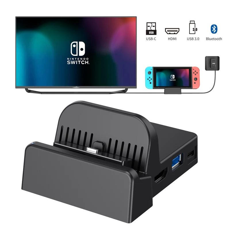 Dealonow Portable TV Converter Dock For Nintendos Switch With Bluetooth Wireless Connect Speaker And Earphone Dealonow Portable TV Converter Dock For Nintendos Switch With Bluetooth Wireless Connect Speaker And Earphone