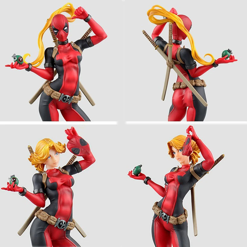 

24cm Lady Deadpool X-men Bishoujo Statue Anime Figure Action & Toy Figures Pvc Model Collection