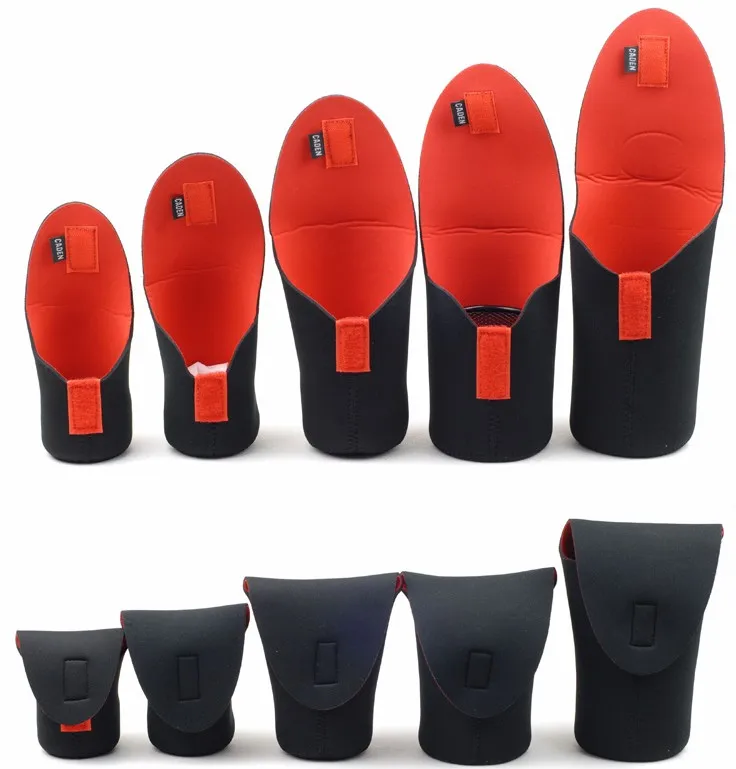 

Lens Bag Soft Neoprene Waterproof DSLR CameraLens Bag Case for Canon Nikon Sony DSLR Camera 5 Size