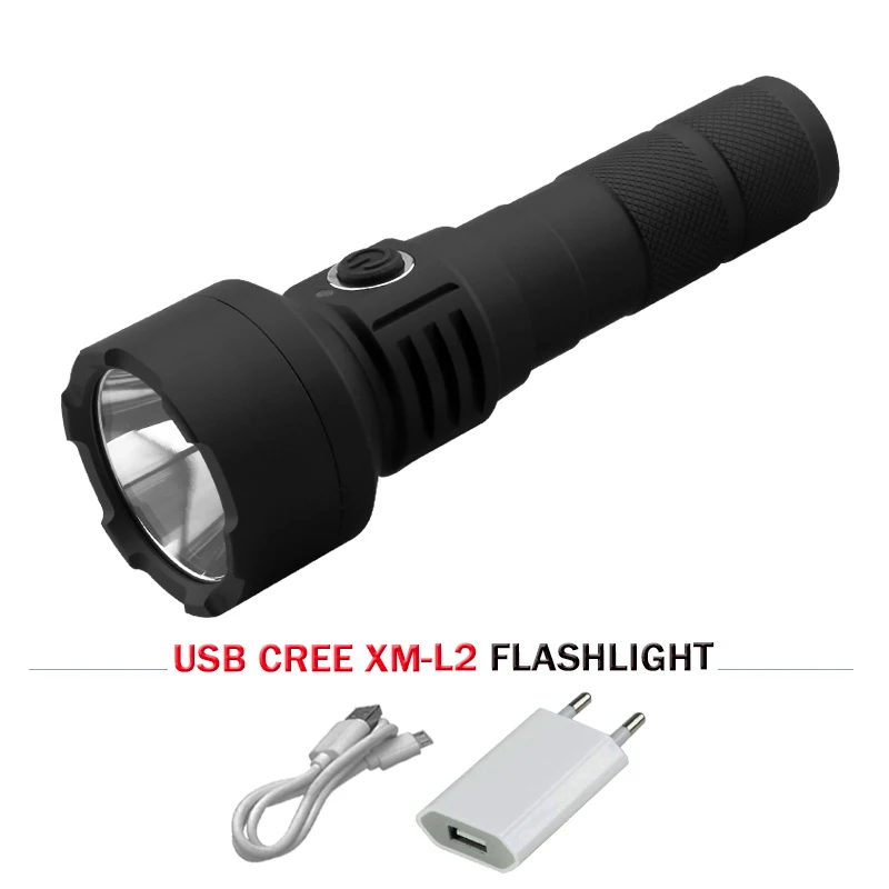 

torch flashlight Hard Light charge usb flashlight cree xm l2 lanterna waterproof 18650 battery Portable linterna zaklamp latarka