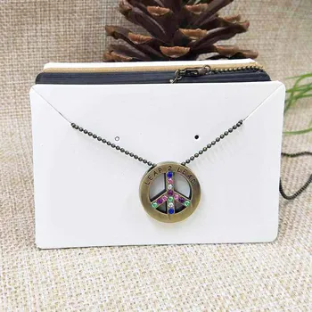 

6*9cm white/kraft/black DIY blank jewelry display products packing card paper necklace card 100pcs per lot