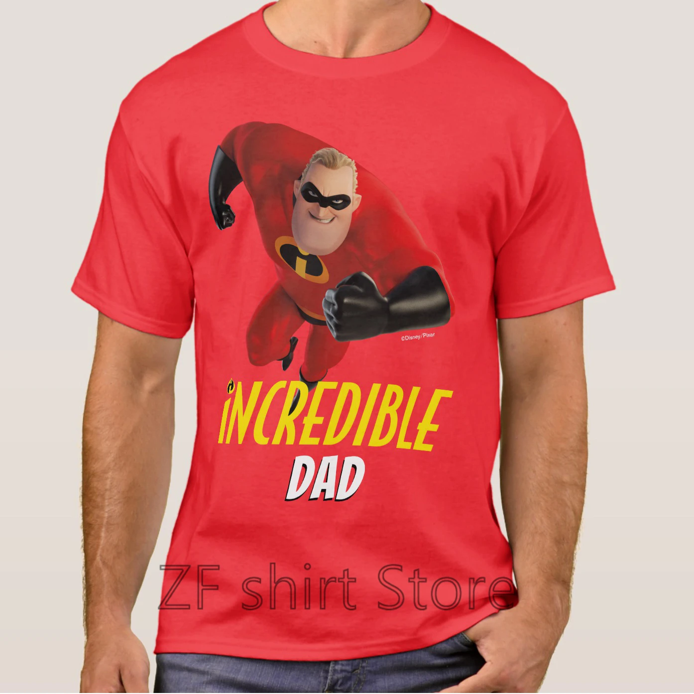 

Fashion Cool Men T shirt Women Funny tshirt the incredibles 2 incredible dad shirts Short Sleeve Basic T-Shirt