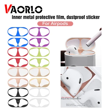 

Ultra Thin Metal Dust Guard sticker For Apple Airpods Case Cover Dustproof Protector Plating Skin Sticker For Airpod Accessories