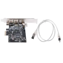 1 комплект PCI-e 1X IEEE 1394A 4 порта(3+ 1) адаптер карты Firewire с 6 Pin до 4 Pin IEEE 1394 кабель для настольных ПК