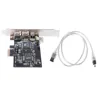 1 Set PCI-e 1X IEEE 1394A 4 Port(3+1) Firewire Card Adapter With 6 Pin To 4 Pin IEEE 1394 Cable For Desktop PC ► Photo 1/6