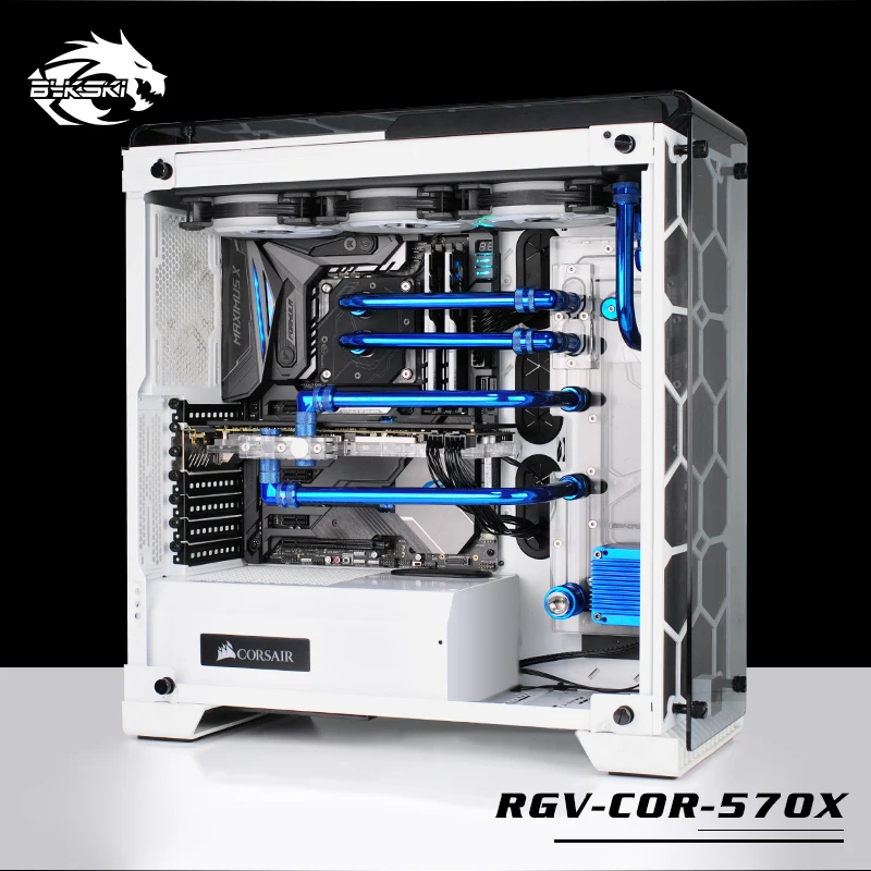 Bykski акриловая водяная охлаждающая плата, резервуар для воды для Corsair 570X чехол для компьютера, резервуар, с RGV-COR-570X