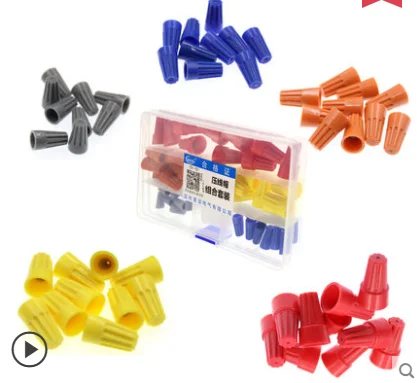 

5kinds=102Pcs Electrical Wire Twist Nut Connector Terminals Cap Spring Insert Assortment