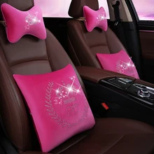 KKYSYELVA автомобильные опоры сидений Автоматическая спинка для сиденья поясничная поддержка кожа поясничная поддержка боли в спине Автомобильная подушка офисное кресло черный