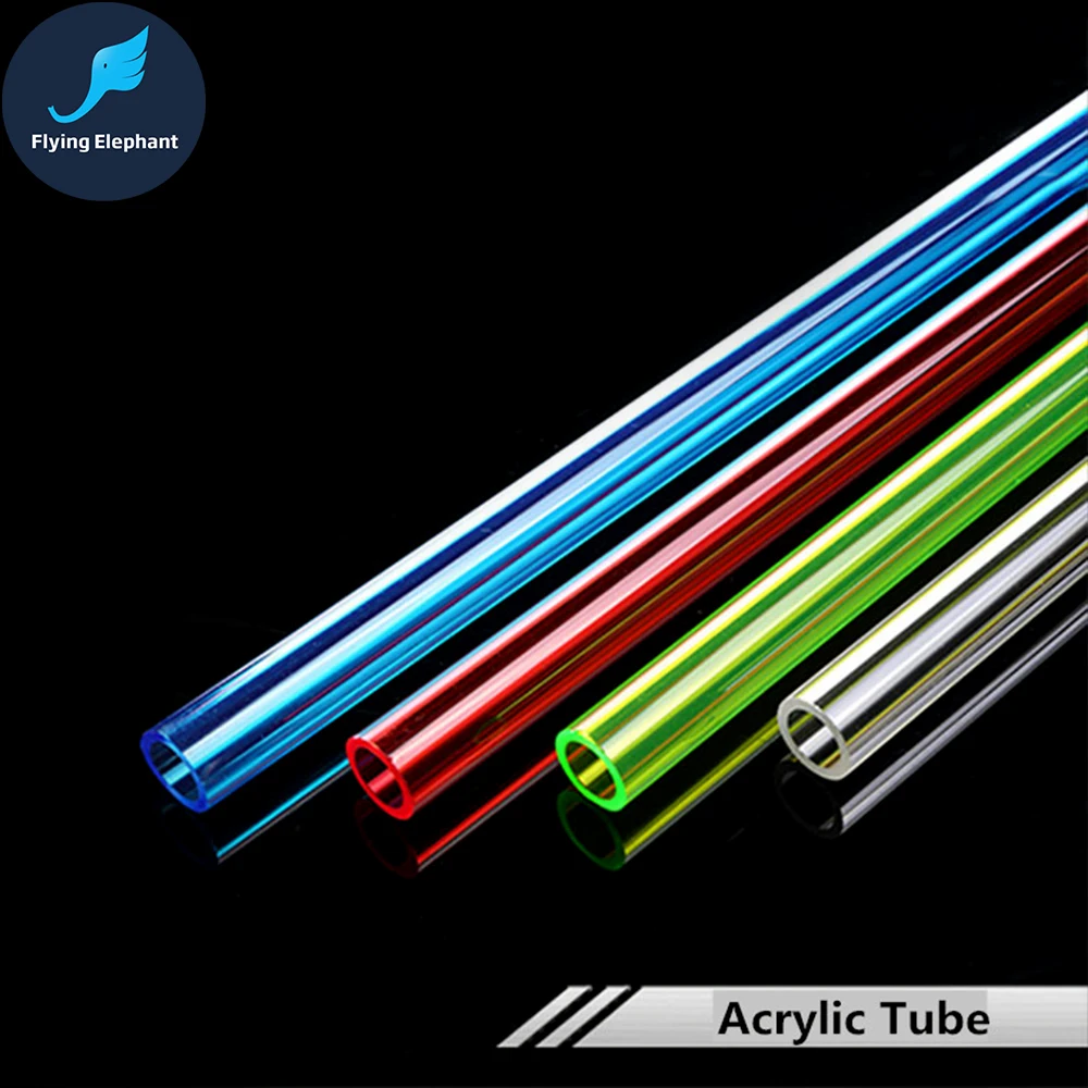 

OD14MM Acrylic Tube Transparent Water-cooled Rigid Tube length Red Blue Green 50CM