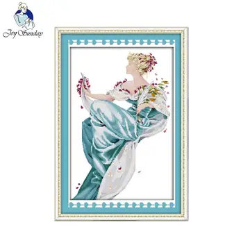 

Joy sunday figure style Summer queen the counted needle cross stitch embroidery for 11ct and 14ct stamped
