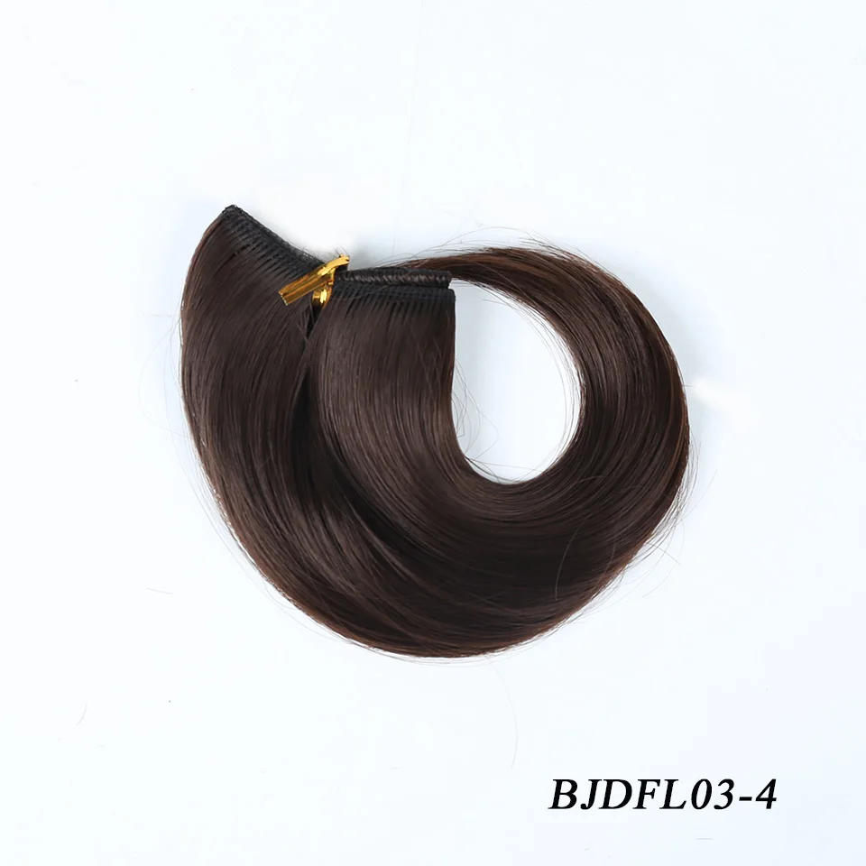 Bybrana BJD SD парики Черный Коричневый Серебряный Многоцветный 15*100 см волосы для кукол DIY - Цвет: 4