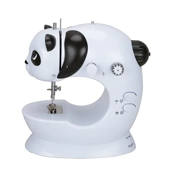 

Mini Electric Sewing Machine Low Speed Thread Foot Pedal Panda Household Automatic Light Clothes Fabrics Led Sewing Machine