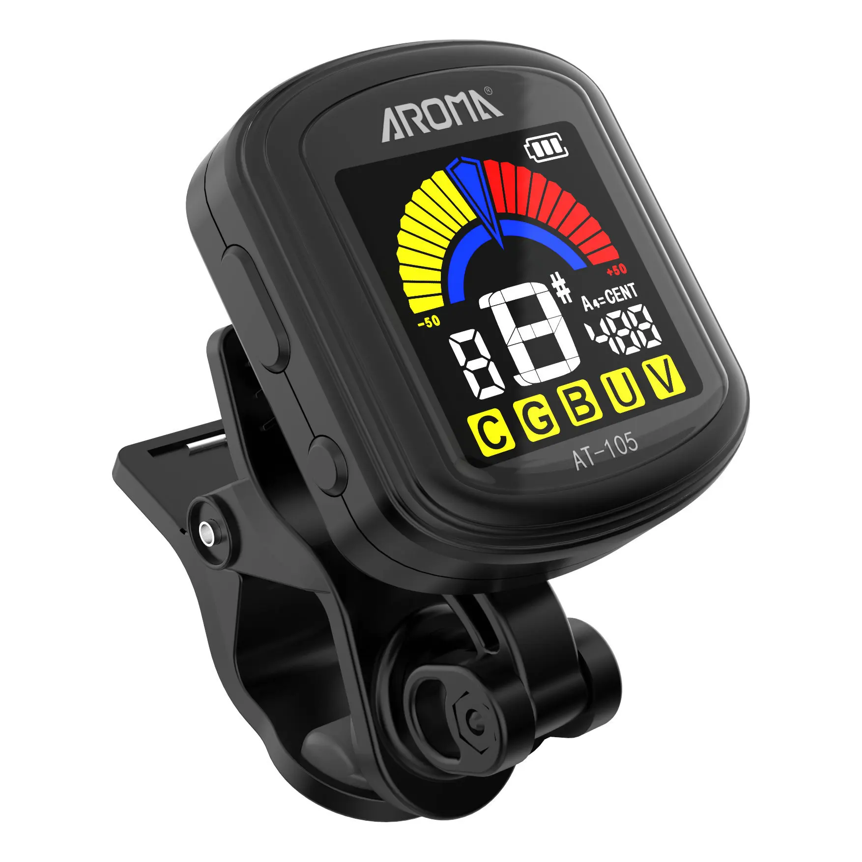 AROMA rechargeable clip-on tuner professional 12 averaging guitar bass violin ukulele LCD Tuner guitar string accessories AROMA rechargeable clip-on tuner professional 12 averaging guitar bass violin ukulele LCD Tuner guitar string accessories