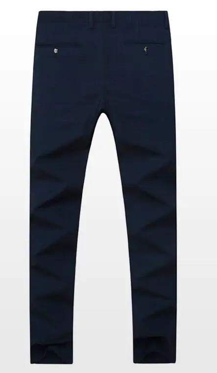 Новая мода Бизнес костюм Штаны Для мужчин размер 40 синий Черный, серый цвет Для мужчин s клетчатые брюки тонкий элегантный джентльмен Для