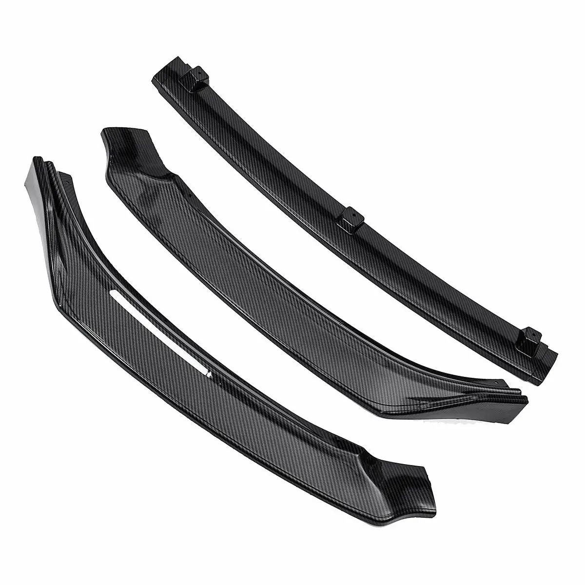 3 unids/set parachoques delantero labio Protector de la cubierta para Mazda Axela 3 para 2014, 2015, 2016, 2017, 2018 de fibra de carbono estilo spoiler