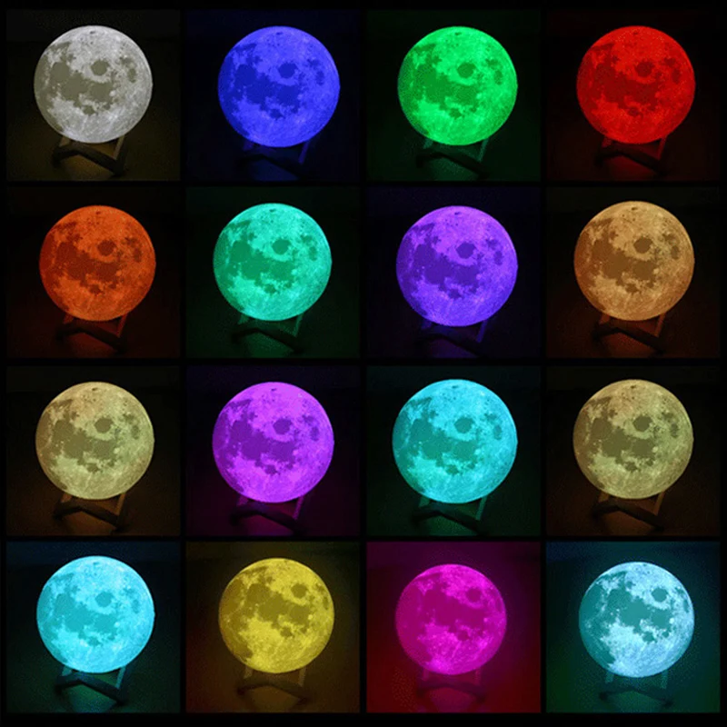 Печатная плата лунной лампы с 3d-печатью, сенсорный выключатель с фитилем, соломенная шляпа, сенсорная схема с лампочками, светильник с Луной
