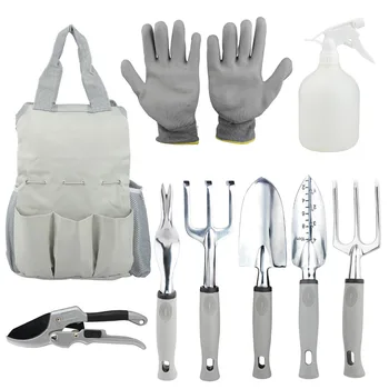 

9 Pcs Stainless Steel Pruning Secateurs Gardening Tools With Storage Tote Bag Pruning Shears Gardening Gloves
