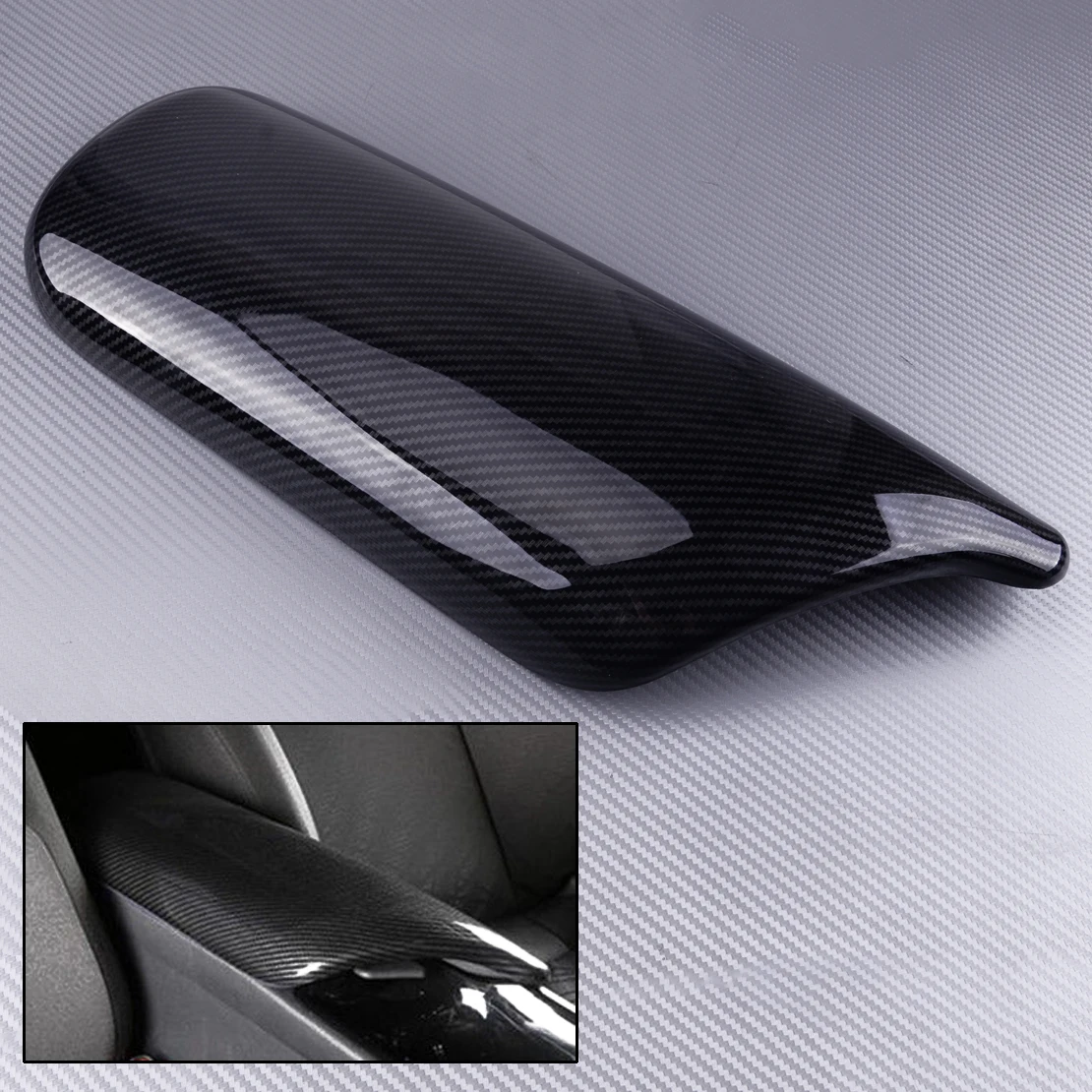 

DWCX Carbon Fiber Inner Armrest Box Decor Cover Trim Fit For Toyota C-HR CHR 16-2018 2019