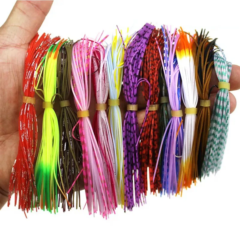

1 Bundles 13cm Length Fly Tying Rubber Threads Skirts Silicone Straps for Fly Lure Beard Wire So Random Mixing Color