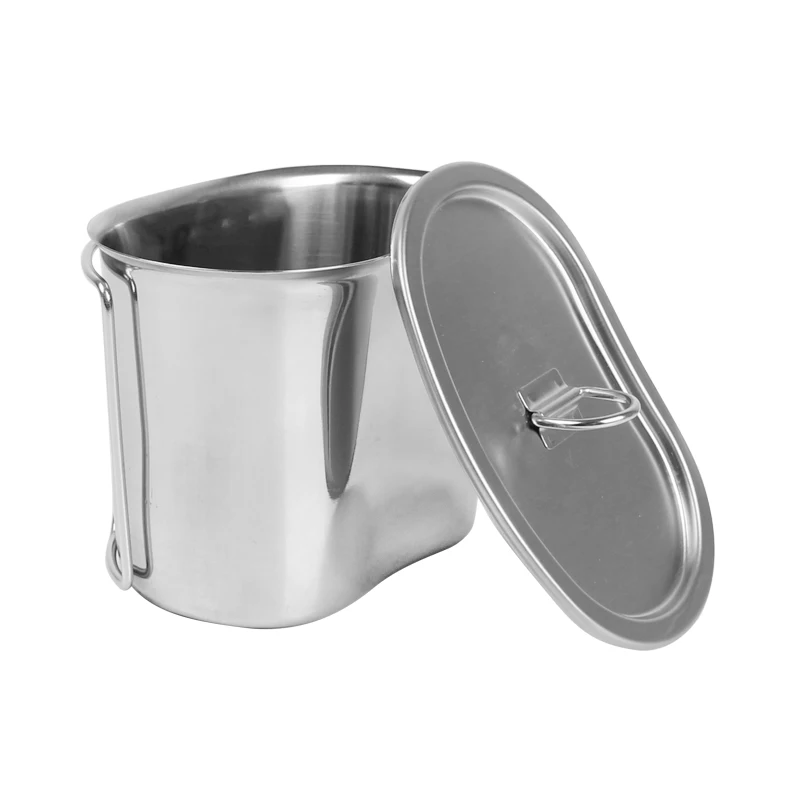 

Rover Camel 700ml Stainless Steel Field Game Cooking Cup Camping Cooking Cup with Handles