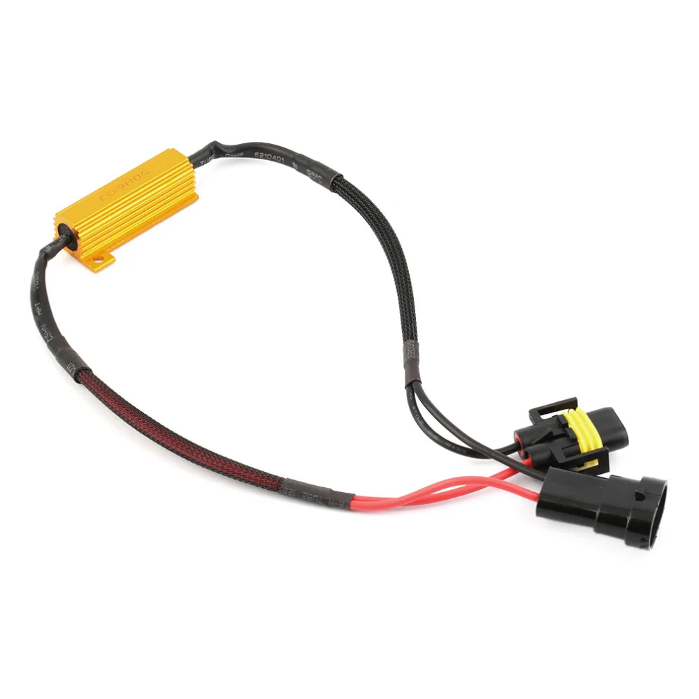 New H11 50W 6 Ohm LED DRL Fog Light Load Resistor Wiring Harness DC 12 24V*-in Cables, Adapters & Sockets from Automobiles & Motorcycles on Aliexpress.com ...