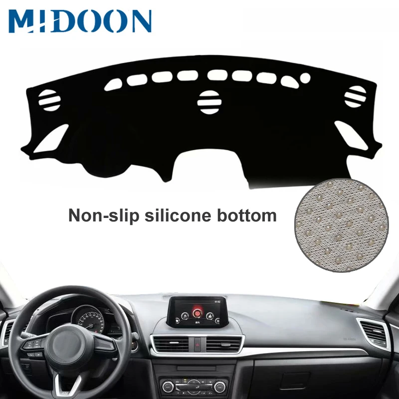 MIDOON For Mazda 3 MAZDA3 Axela Car Styling Covers Dashmat Dash Mat Sun Shade Dashboard Cover Capter