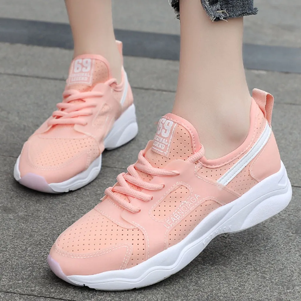 

Women's White Shoes Spring Summer Sports Breathable Running Shoes Casual Shoes 2019 spring summer zapatos de mujer #3