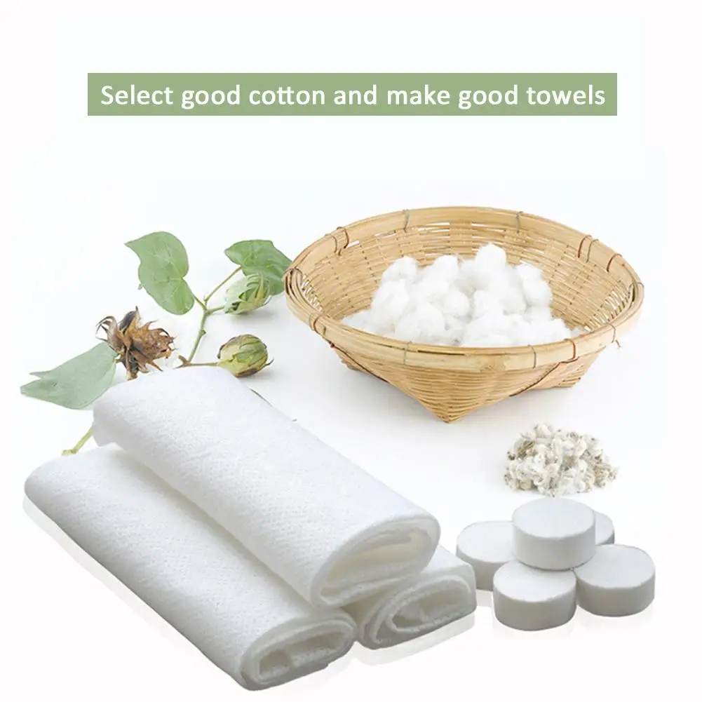 100 шт сжатое полотенце для путешествий на открытом воздухе хлопчатобумажное одноразовое полотенце Волшебные салоны красоты с очищающим полотенцем платок - Цвет: White