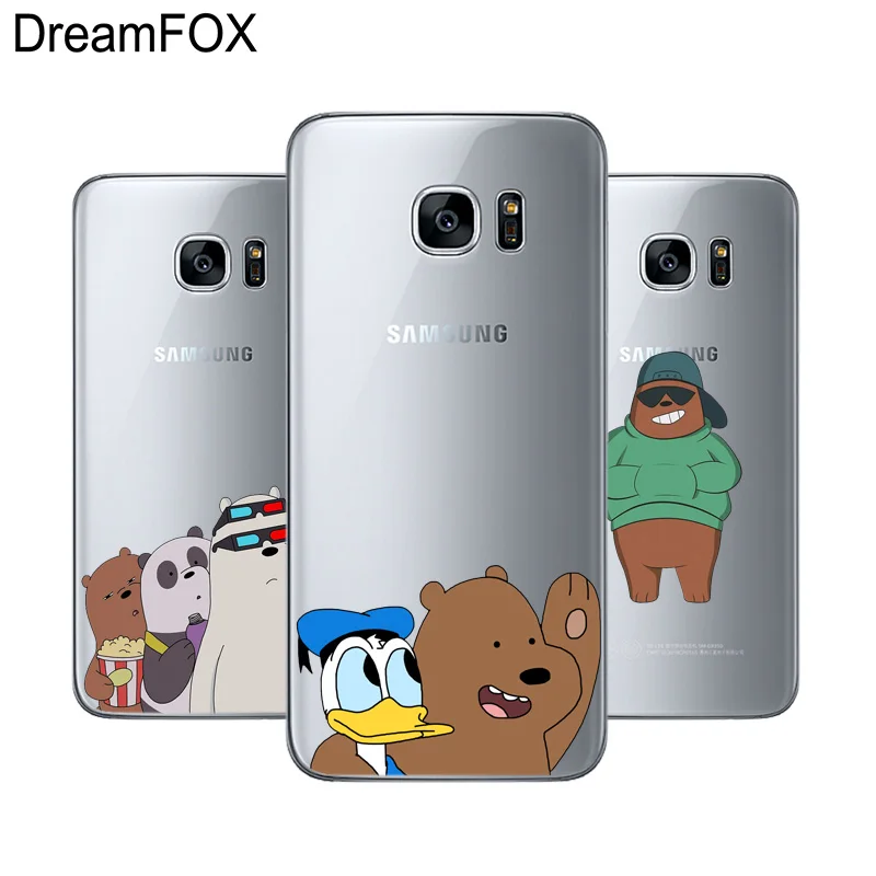 

DREAMFOX L499 We Bare Bears Soft TPU Silicone Case Cover For Samsung Galaxy Note S 3 4 5 6 7 8 9 Edge Plus Grand Prime
