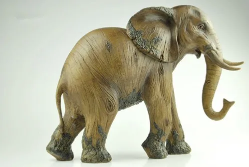 

Large size Elephant Decoration Resin Crafts Imitation Wood Carving Home Decorations Souvenirs(A915)