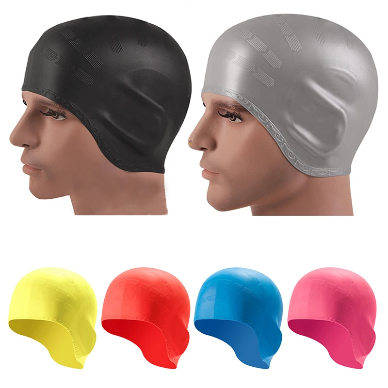 Silicone Swimming Cap For Adult Men Women Waterproof Swim Caps Hat