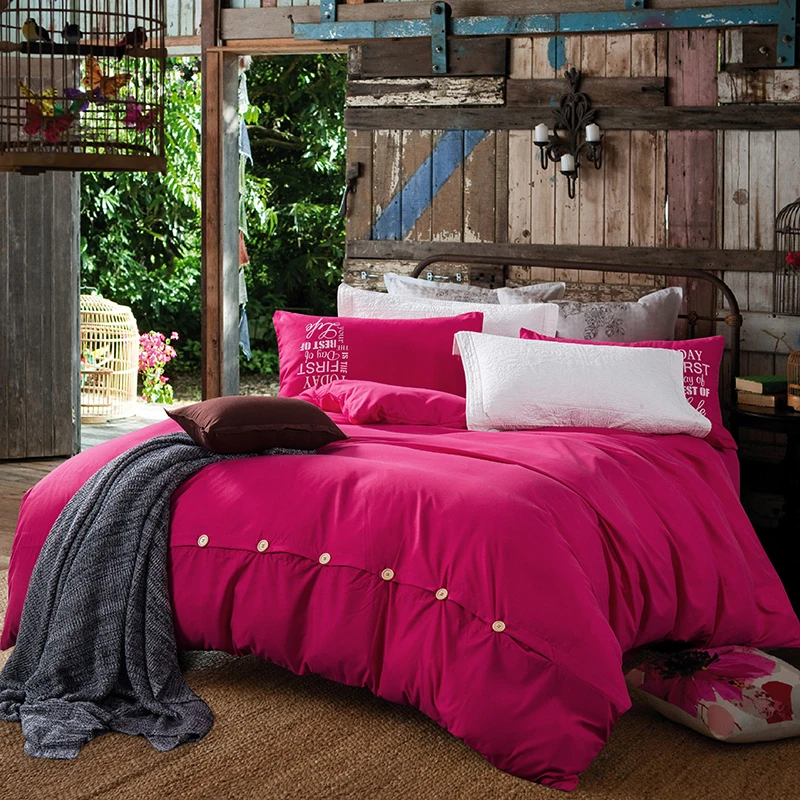 

Fashion pieces of red married with Bedding Set 4pcs Polyester Duvet Cover Bed sheet Pillowcase quilt Adults Sets Queen Size