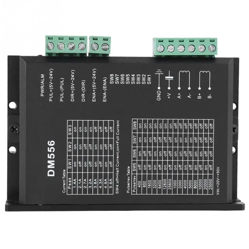 DM556 Цифровой Драйвер шагового двигателя Nema 2 фазный 42/57 контроллер А для