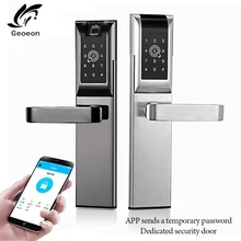 Geoeon Умный Замок с Биометрическим распознаванием приложения, пароль, IC карта, разблокировка ключей, дверной замок электронный отель Противоугонный замок A89