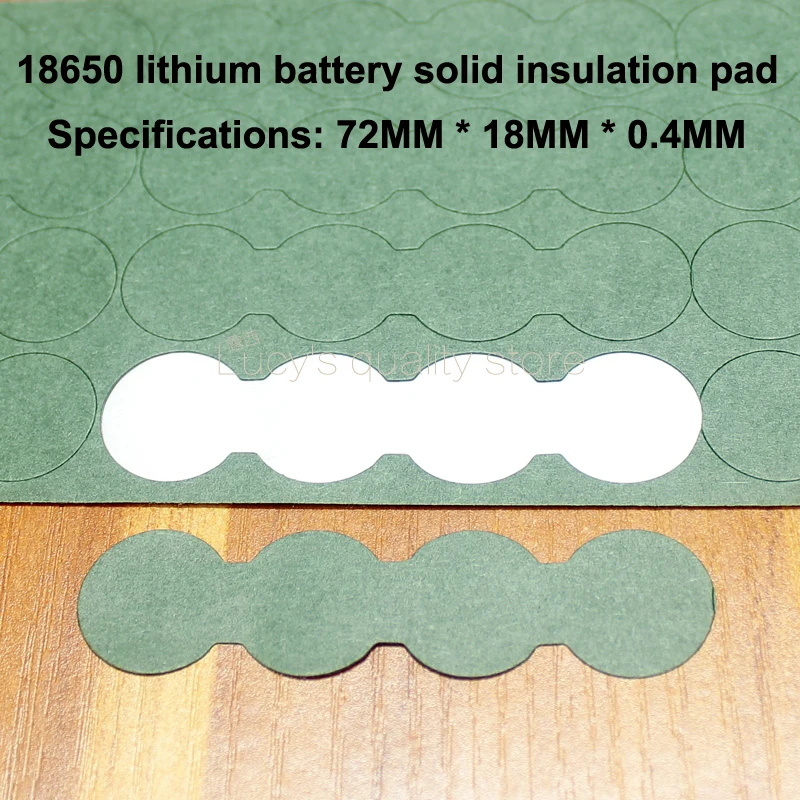 

100pcs/lot 18650 Lithium Battery Negative Solid Insulation Pad 4S Indigo Paper Surface Pad Battery Accessories