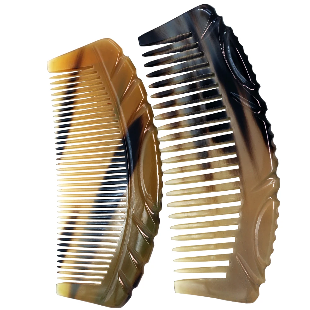 15cm Yak Horn Comb Hair Care Professional Massage Brush Hair Straighter