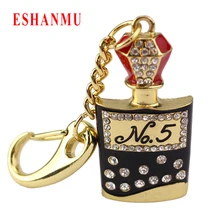 Знаменитая бутылка 8 ГБ 16 ГБ 32 ГБ 64 Гб Подарочный ювелирный брелок Кристальный usb флэш-накопитель 2,0 ручка память U диск Флешка usb-накопитель