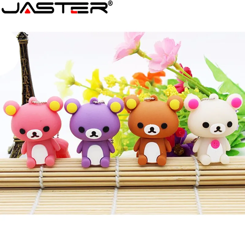 USB флеш накопитель JASTER Lovely флешка в виде медведя Rilakkuma карта памяти U диск 4 ГБ 8 16 32